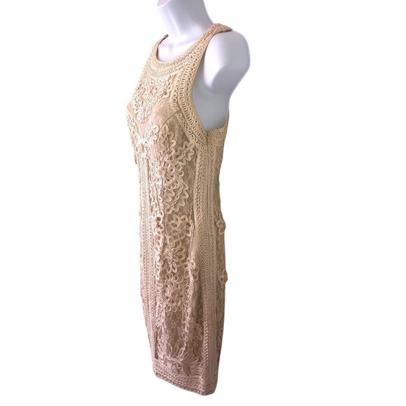 Sue Wong Nocturne Beaded Sequin Ivory Sheath Dress Wedding Cocktail Size 4 - Picture 3 of 13